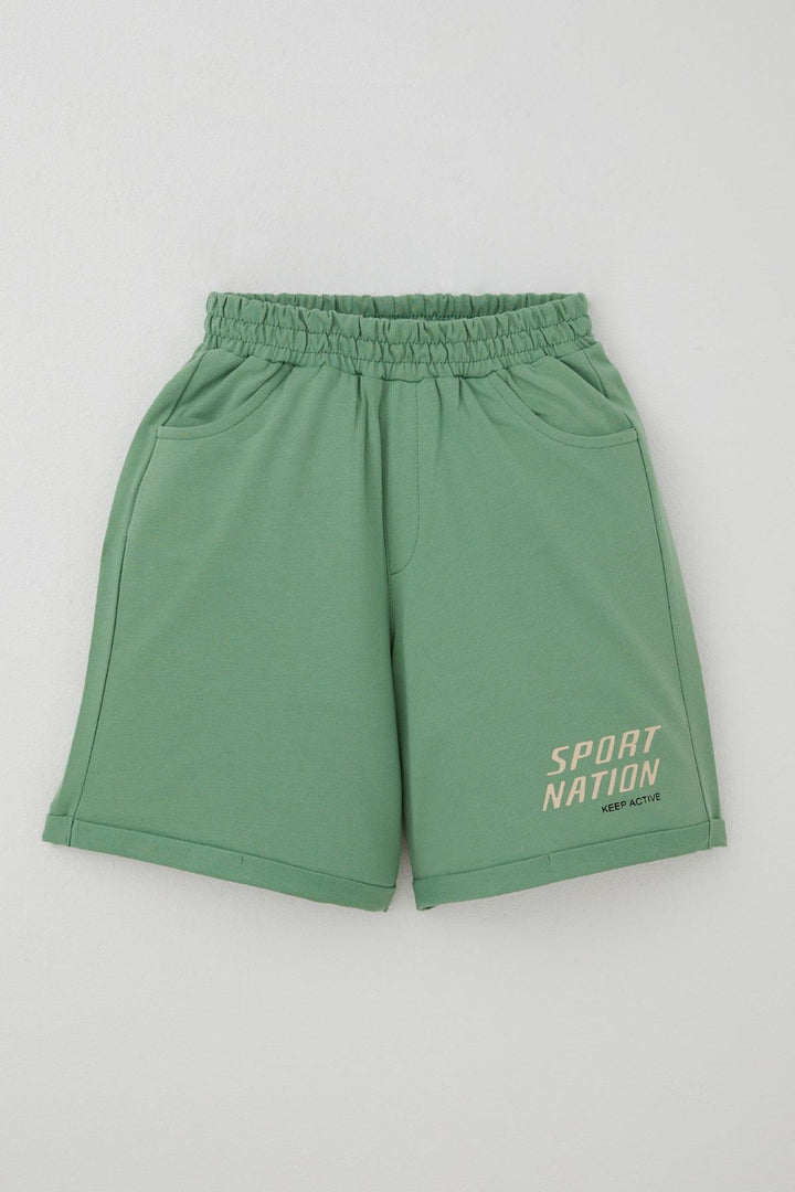 BRE Breeze Erkek Şortlu Takım Havalı Kaykaycı Baskılı 84 Yaş, Bej - Mâcon