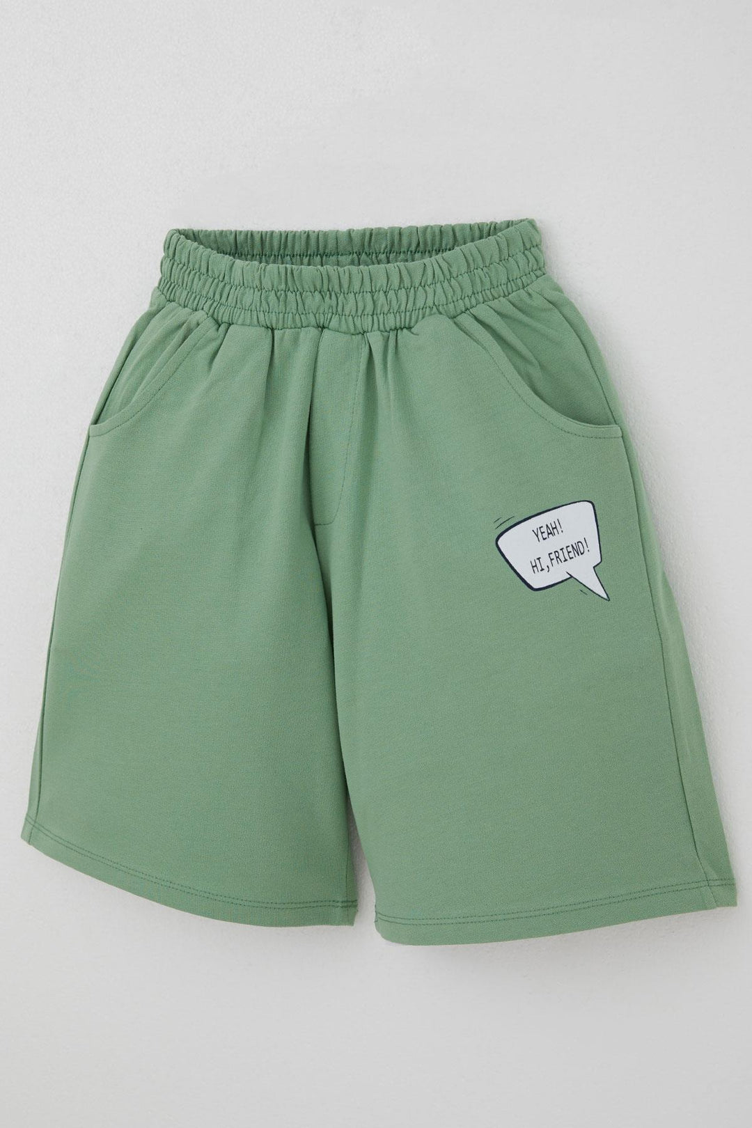 BRE Breeze Erkek Çocuk Şortlu Takım Jetski Tutkunu Havalı Dinozor Baskılı 5-9 Yaş, Bej - Mentor