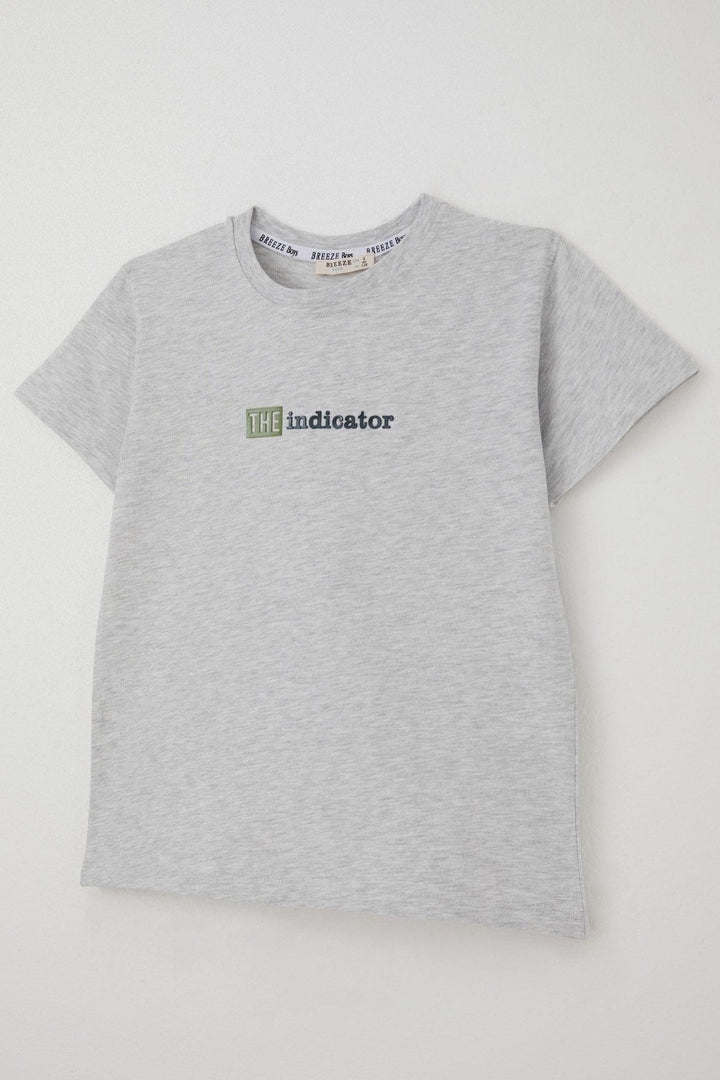 BRE Breeze Boys' Shorts Set Embossed Printed 72 Years, Light Grey Melange - Lebanon