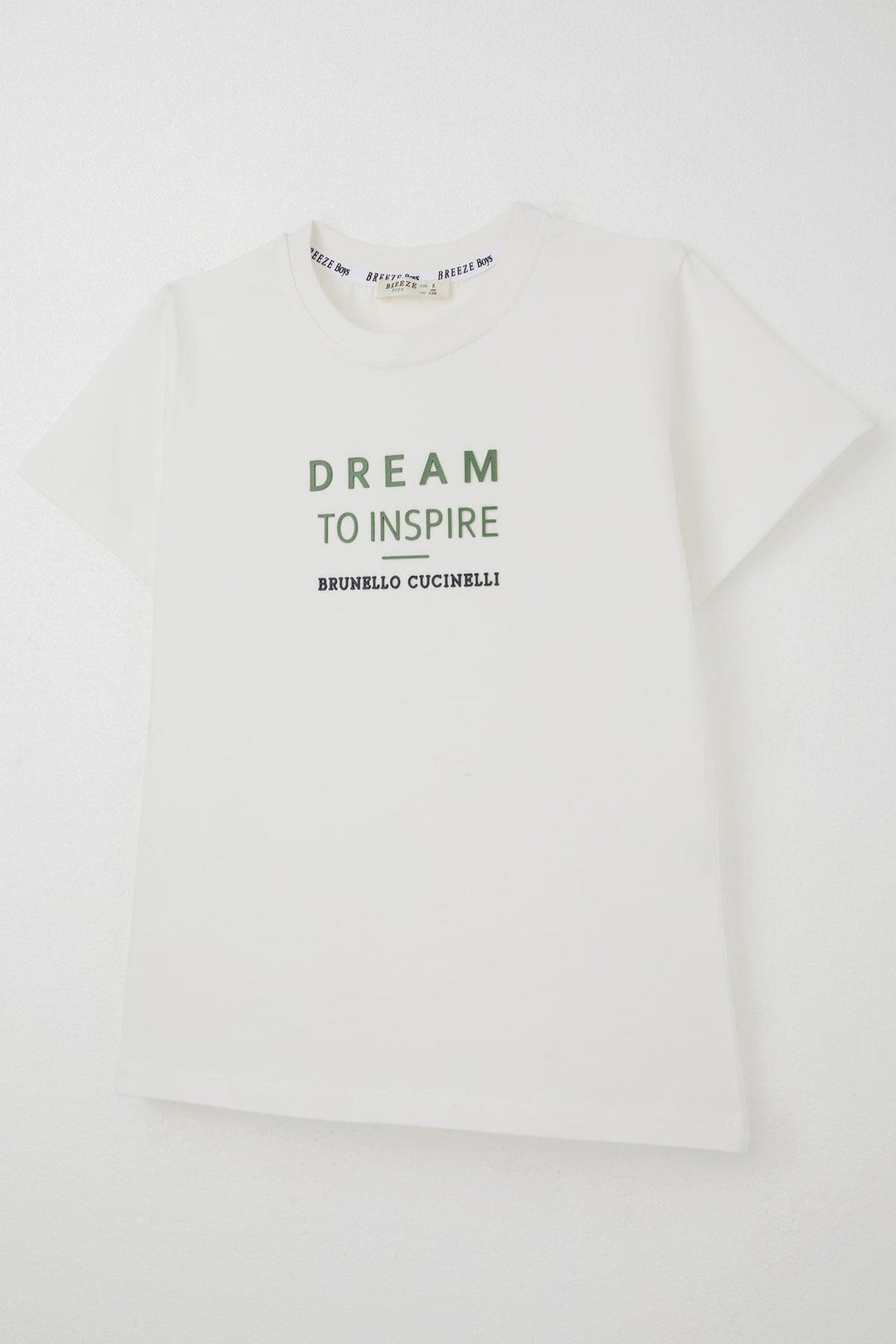 BRE Breeze Boys' Shorts Set Embossed Printed 50 Years, Ecru - Rheine