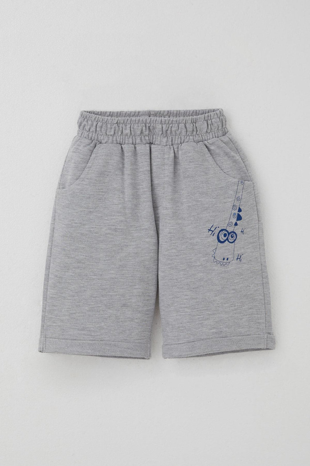 BRE Breeze Erkek Çocuk Şortlu Takım Kaykaycı Dinozor Baskılı Cep Kısmı Kapak Detaylı 2-6 Yaş, Kiremit - Katwijk