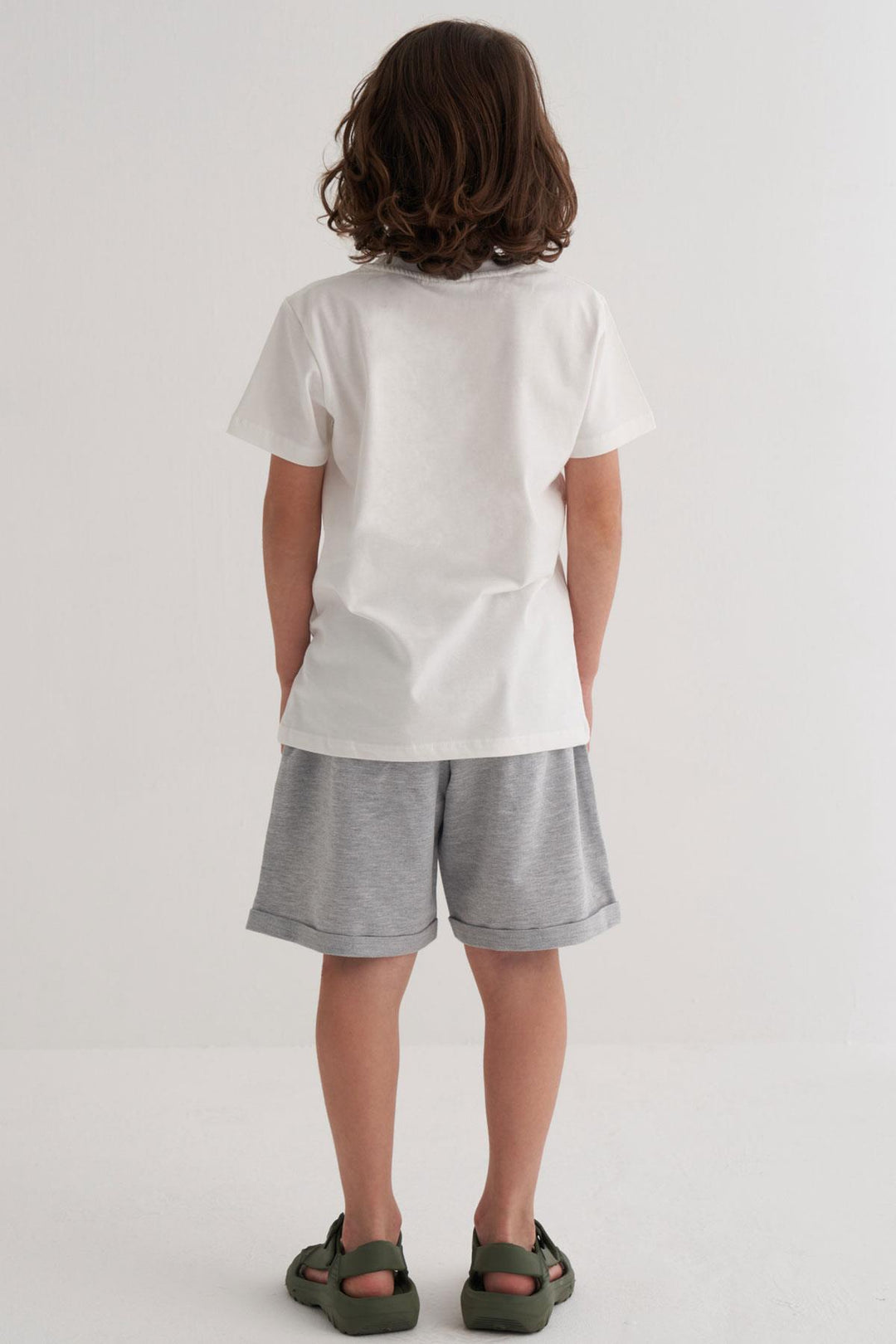 BRE Breeze Erkek Çocuk Şortlu Takım Kaykay Kralı 84 Yaş, Ekru - Bryan