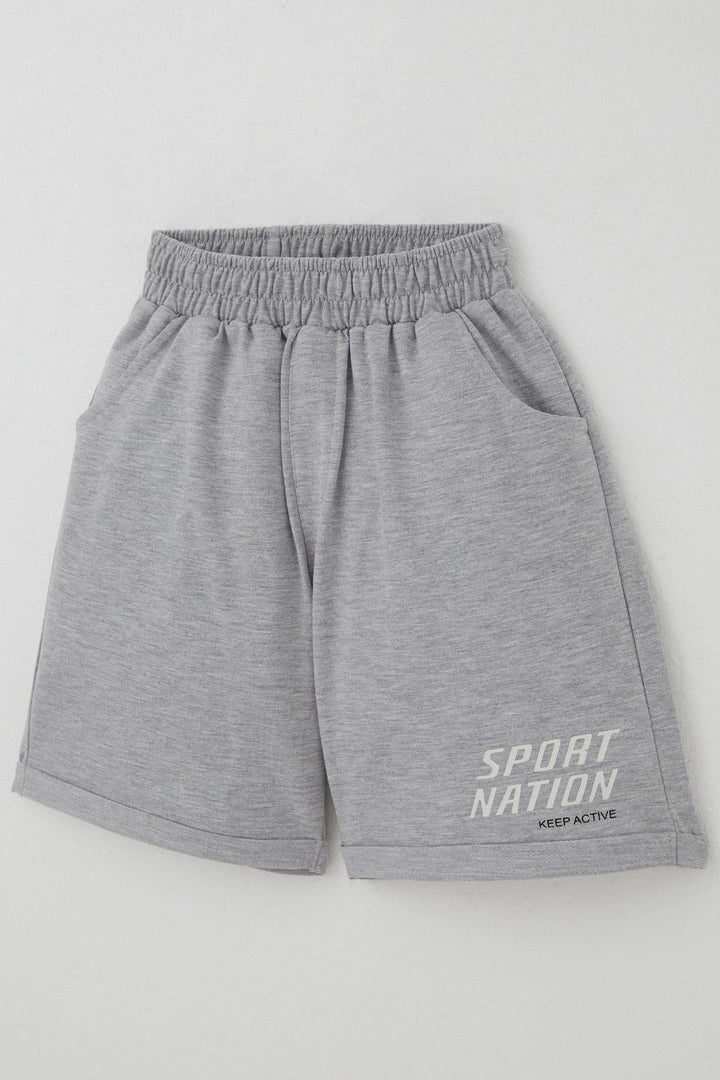 BRE Breeze Erkek Çocuk Şortlu Takım Kaykay Kralı 84 Yaş, Ekru - Bryan