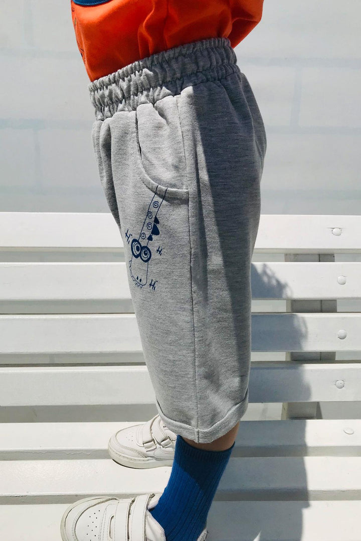 BRE Breeze Erkek Çocuk Şortlu Takım Kaykaycı Dinozor Baskılı Cep Kısmı Kapak Detaylı 2-6 Yaş, Kiremit - Katwijk