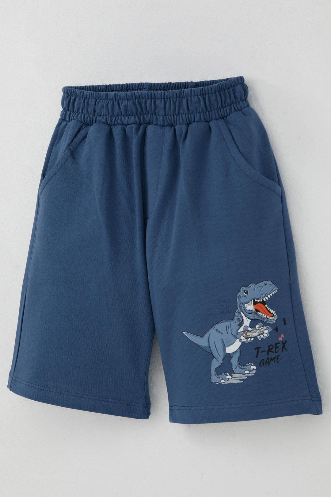 BRE Breeze Boys' Shorts Set Console King Player Dinosaur Printed 2-6 Years, Light Blue - Clarington