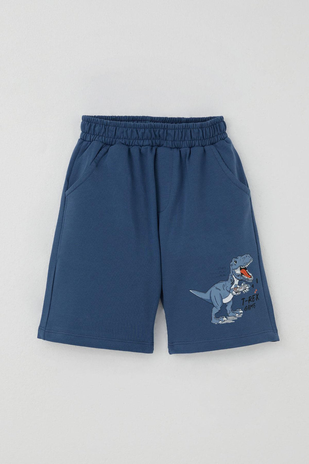 BRE Breeze Boys' Shorts Set Console King Player Dinosaur Printed 2-6 Years, Light Blue - Clarington