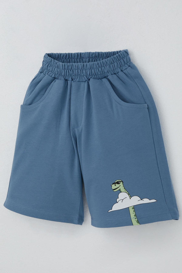 BRE Breeze Boys' Shorts Set Adventurous Dinosaur Printed 2-6 Years, Beige - Honolulu