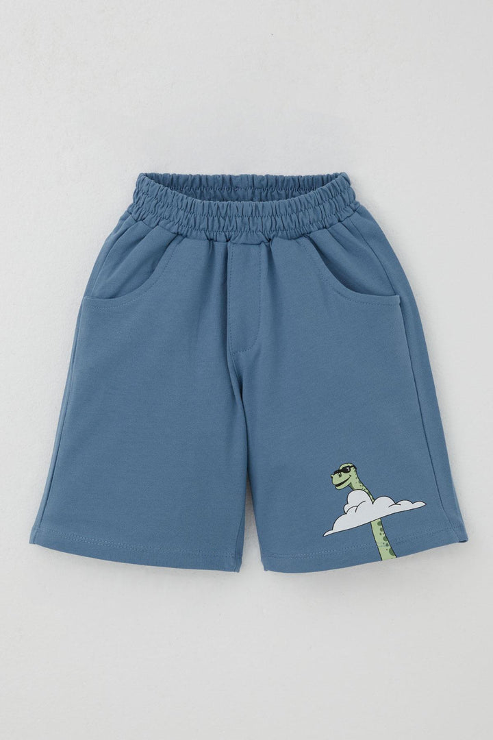 BRE Breeze Boys' Shorts Set Adventurous Dinosaur Printed 2-6 Years, Beige - Honolulu