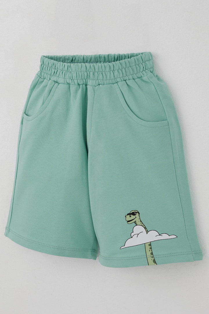 BRE Breeze Boys' Shorts Set Adventurous Dinosaur Printed 2-6 Years, White - Aubagne