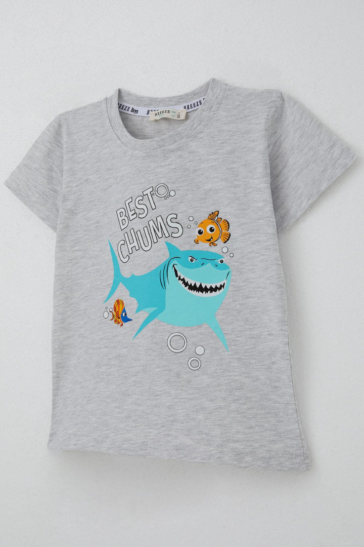 BRE Breeze Boys' Shorts Set Blue Heroes of the World 1.5-5 Years, Light Grey Melange - Fairborn