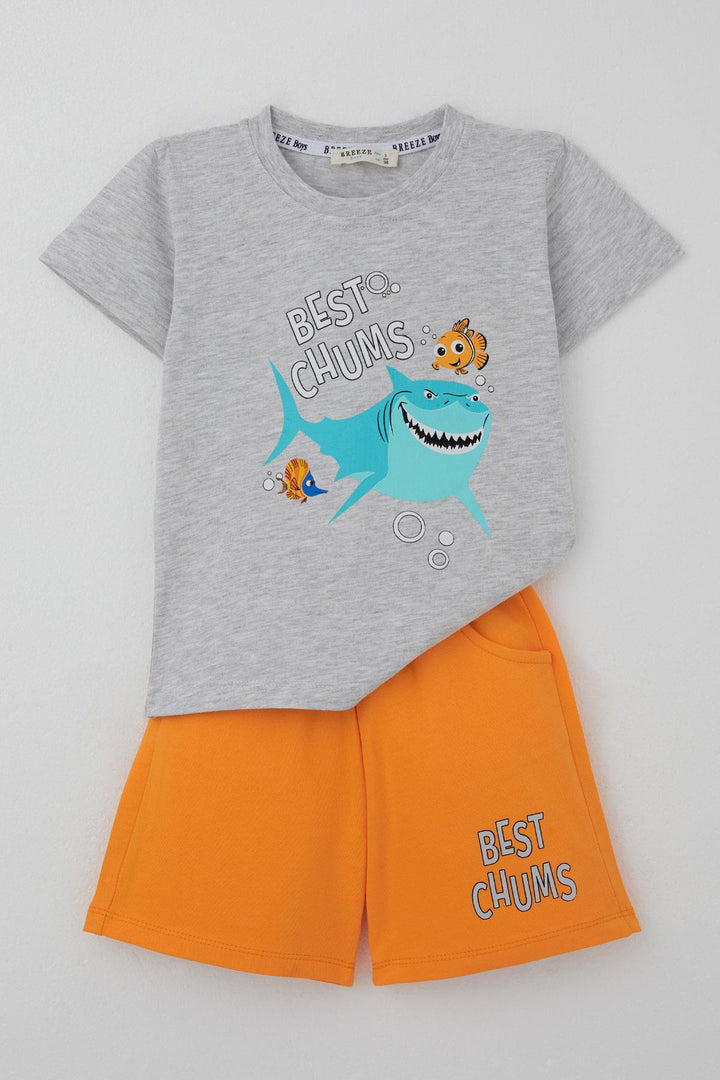 BRE Breeze Boys' Shorts Set Blue Heroes of the World 1.5-5 Years, Light Grey Melange - Fairborn