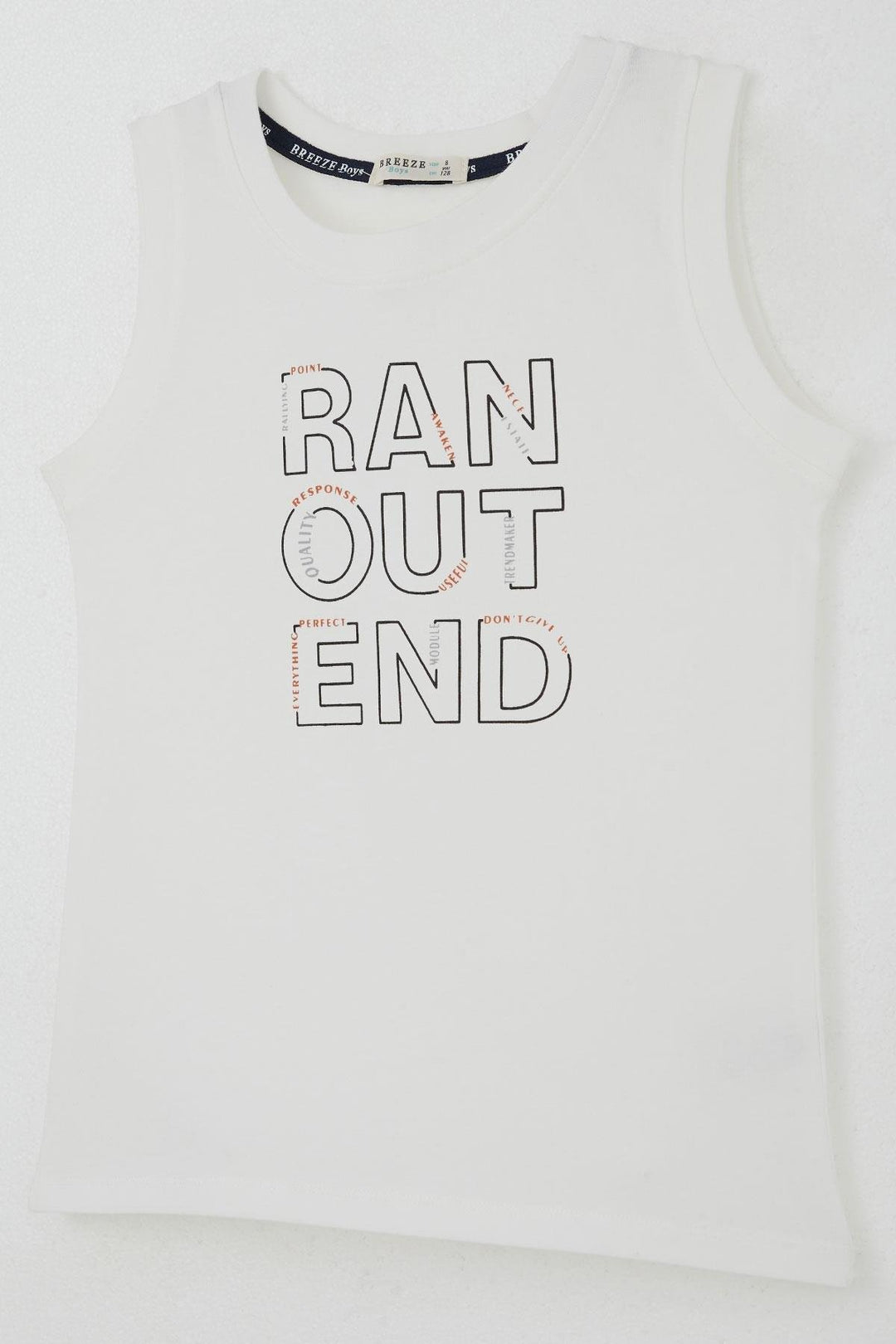 BRE Breeze Boys' Shorts Set Sleeveless Summer Printed Lace-Up Accessorized 84 Years, White - Pearl City