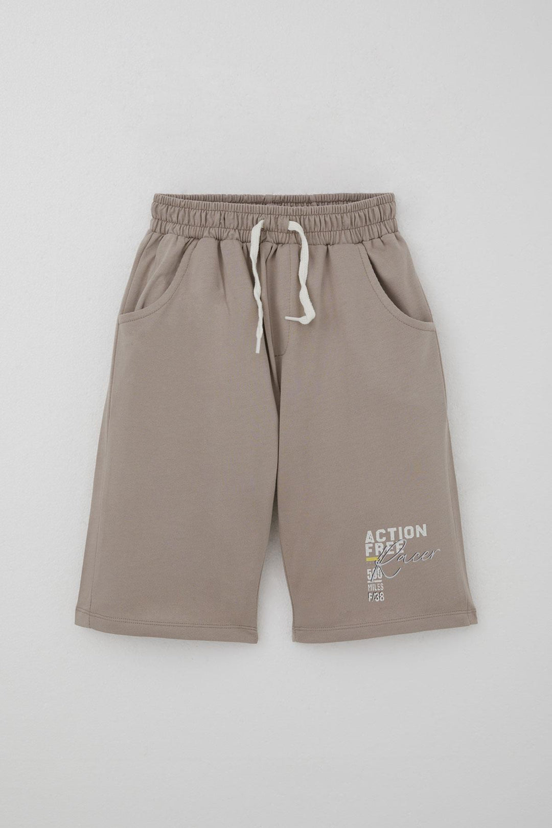 BRE Breeze Boys' Shorts Set Zero Sleeve Racing Hero Car Printed 50 Years, White - Yuriria