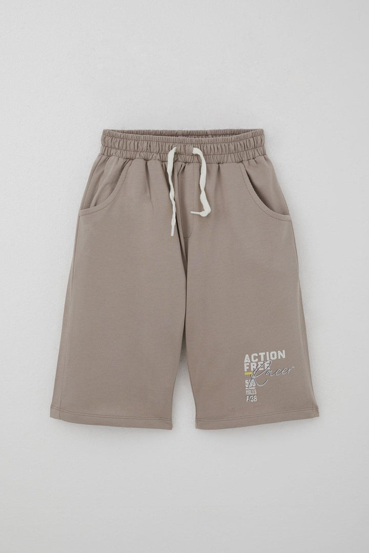 BRE Breeze Boys' Shorts Set Zero Sleeve Racing Hero Car Printed 50 Years, White - Yuriria