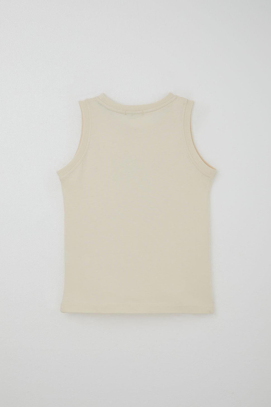 BRE Breeze Erkek Çocuk Şortlu Takım Sıfır Kollu Yazı Baskılı Bağcık Aksesuarlı 84 Yaş, Krem - Vyshneve