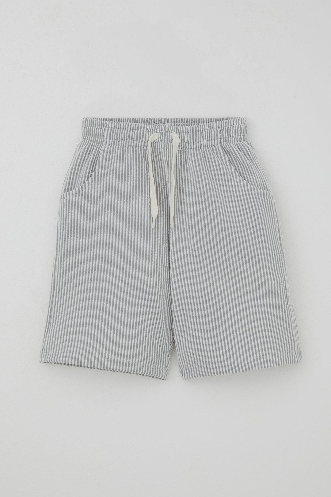 BRE Breeze Boys' Shorts Set Sleeveless Summer Printed Lace-Up Accessorized 84 Years, White - Marana