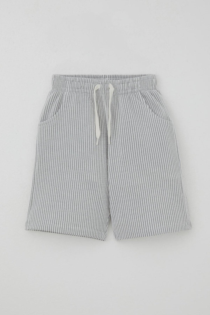 BRE Breeze Boys' Shorts Set Sleeveless Summer Printed Lace-Up Accessorized 84 Years, White - Marana