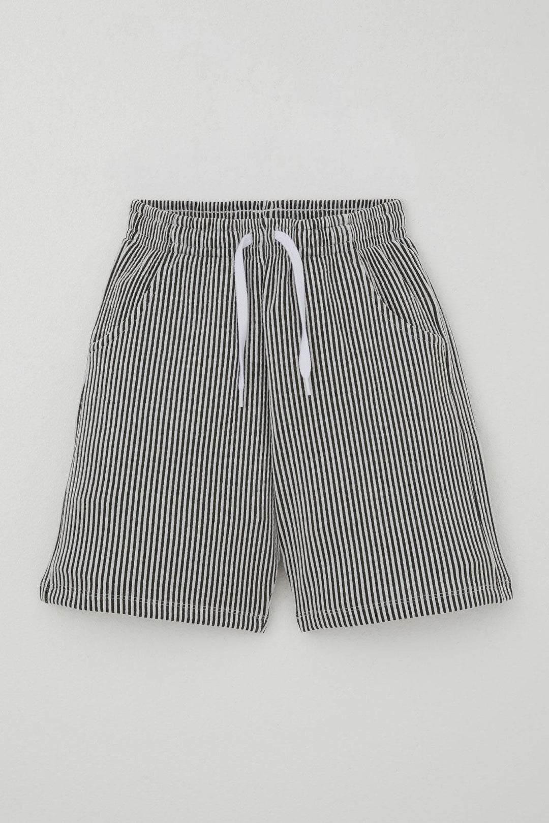 BRE Breeze Boys' Shorts Set Sleeveless Printed Lace-Up Accessorized 84 Years, White - Cabo San Lucas