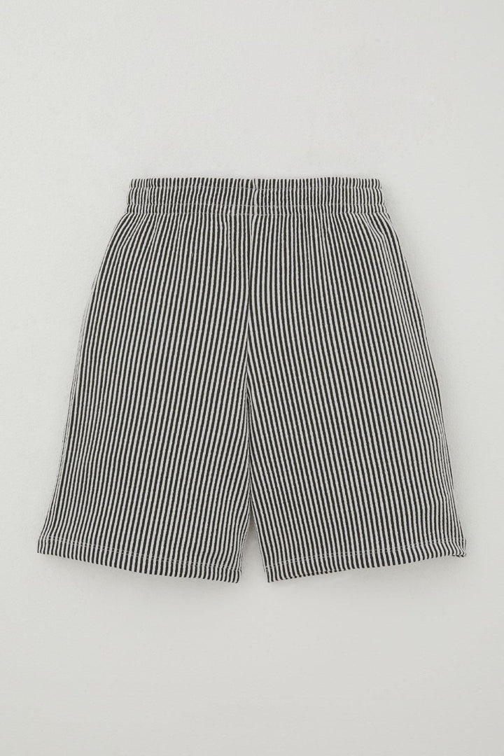 BRE Breeze Boys' Shorts Set Sleeveless Printed Lace-Up Accessorized 84 Years, White - Cabo San Lucas