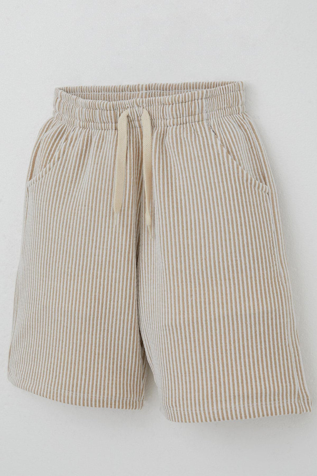 BRE Breeze Boys' Shorts Set Sleeveless Printed with Lace Accessory 84 Years, Cream - Níkaia