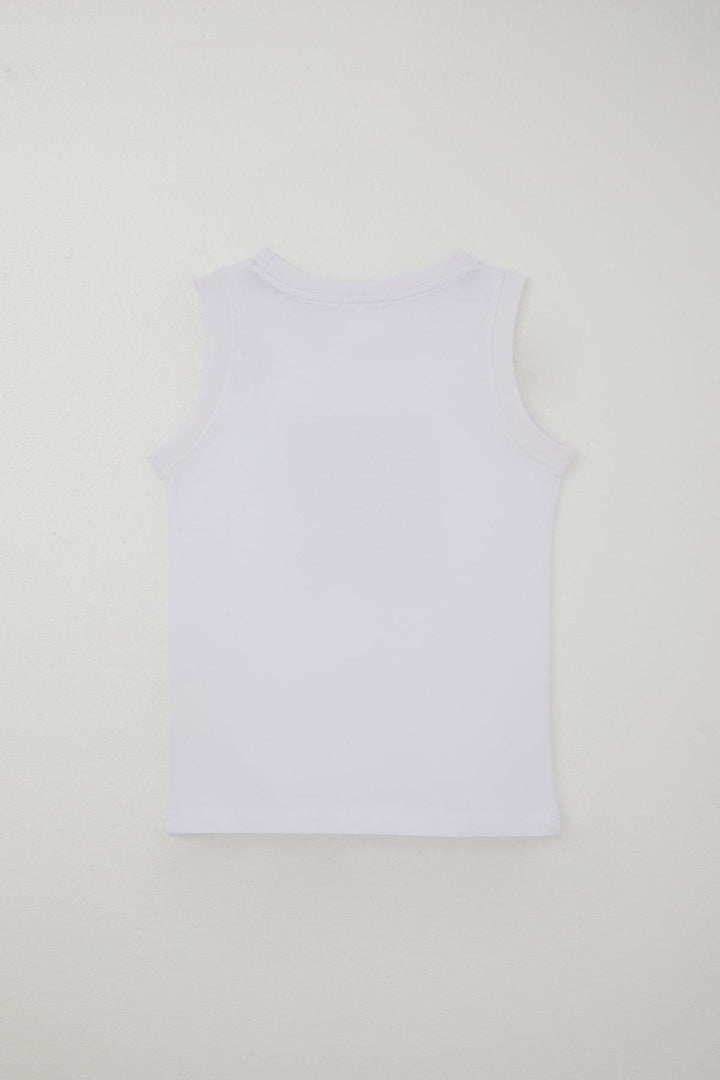 BRE Breeze Boys' Shorts Set Sleeveless Summer Printed Lace-Up Accessorized 84 Years, White - Maddaloni