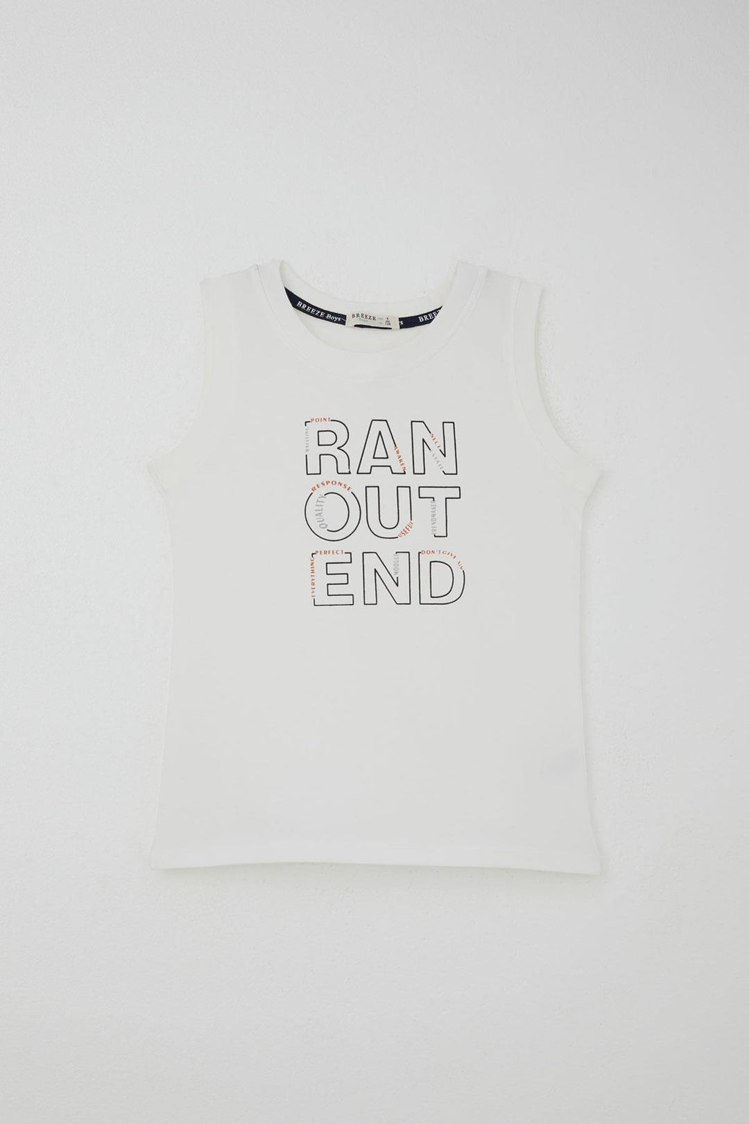 BRE Breeze Boys' Shorts Set Sleeveless Summer Printed Lace-Up Accessorized 84 Years, White - Pearl City