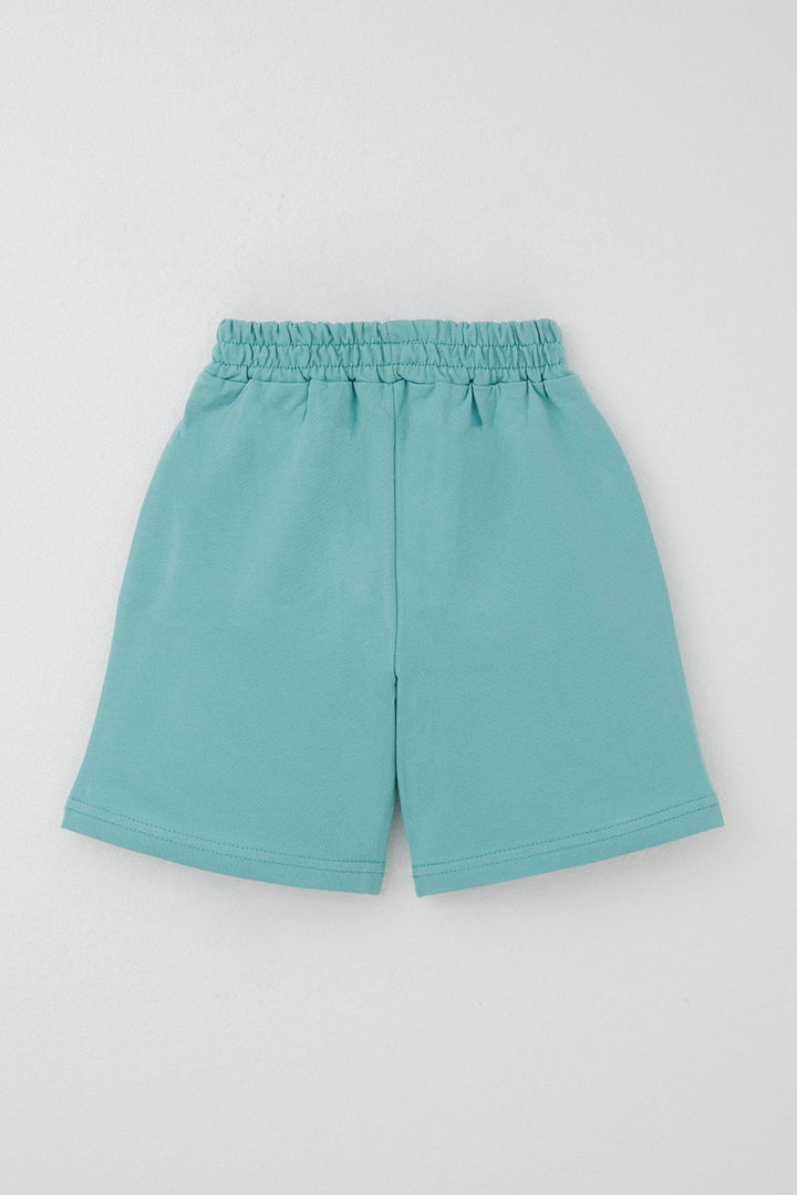BRE Breeze Boys' Shorts Set with Surfer Dinosaur Print on the Back, 2-6 Years, Beige - York