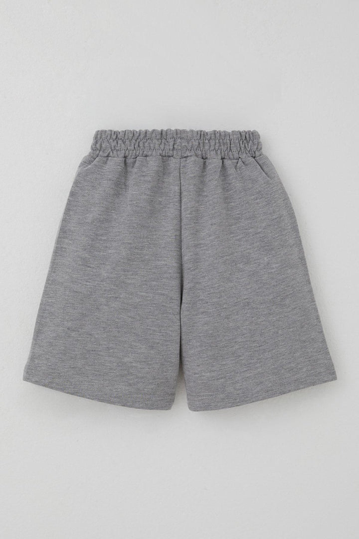 BRE Breeze Boys' Shorts Set with Surfer Dinosaur Print on the Back, 2-6 Years, Light Blue - Buzău