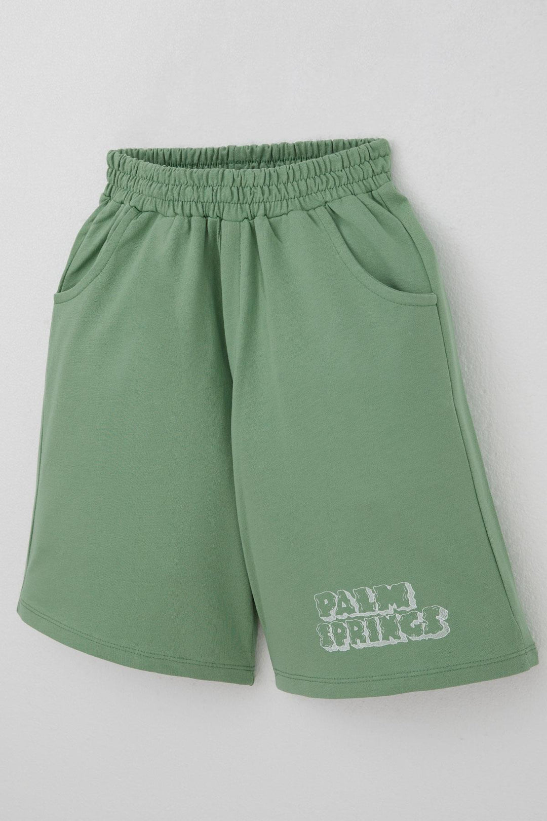 BRE Breeze Boys' Shorts Set Holiday Themed Palm Tree Printed 5-9 Years, White - Richmond