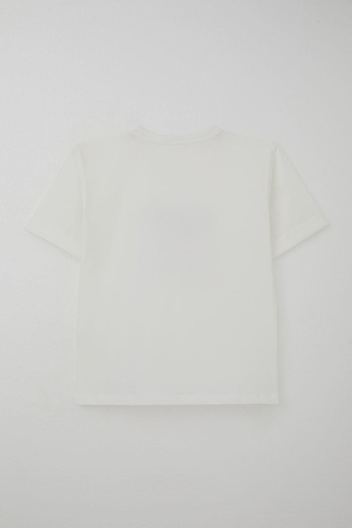 BRE Breeze Erkek Çocuk Şortlu Takım Yazı Baskılı Cepli 84 Yaş, Ekru - Beja