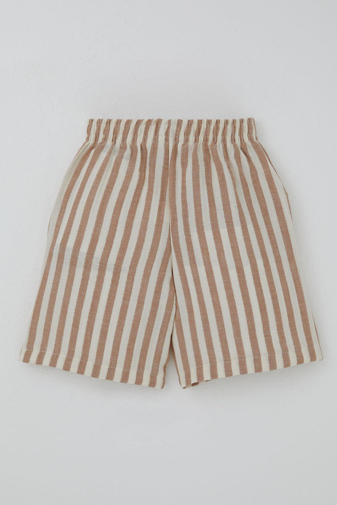 BRE Breeze Boys' Shorts Set with Printed Writing and Lace-up Accessories, 4-8 Years, Ecru - Herne