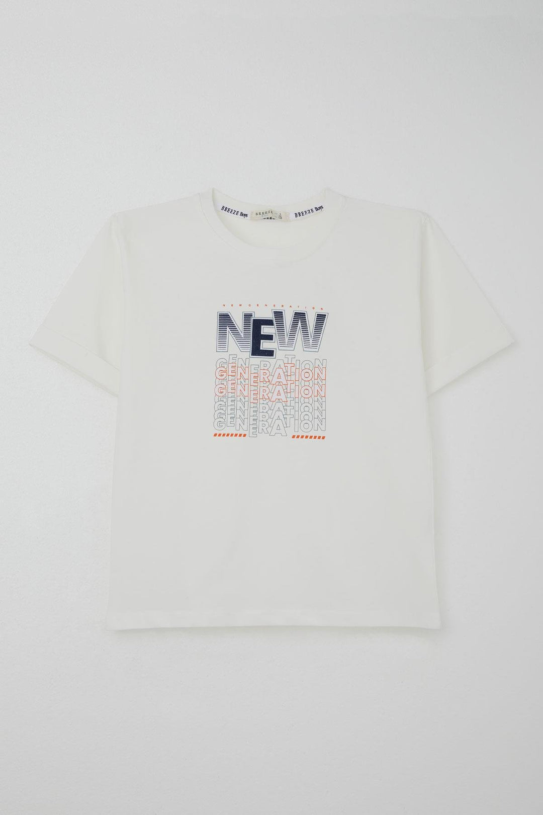 BRE Breeze Erkek Çocuk Şortlu Takım Yazı Baskılı Cepli 84 Yaş, Ekru - Beja