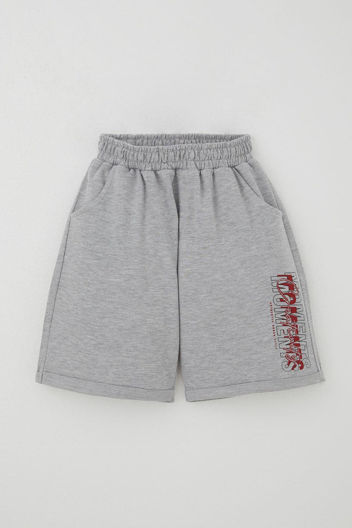 BRE Breeze Erkek Çocuk Şortlu Takım Yazı Baskılı Beli Lastikli 84 Yaş, Narçiçeği - University Place