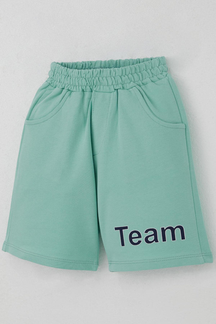 BRE Breeze Erkek Çocuk Şortlu Takım Zıp Zıp Dinozor Takımı 2-6 Yaş, Ekru - Penn Hills