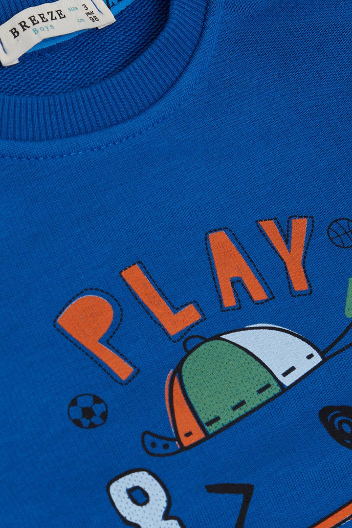 BRE Breeze Girls & Boys Boys Sweatshirt Game Day Themed 1.5-5 Years, Sky Blue - Lochau
