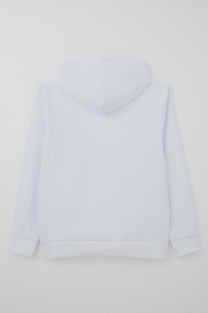 BRE Breeze Boys' Sweatshirt with A Letter Embroidery Crest, 94 Years, White - Krefeld
