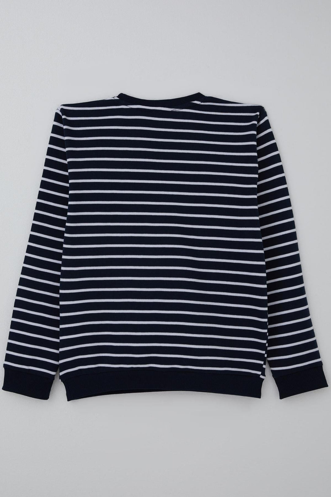 BRE Breeze Boys' Sweatshirt with Arm Detail Striped 4-8 Years, Navy Blue - Jackson
