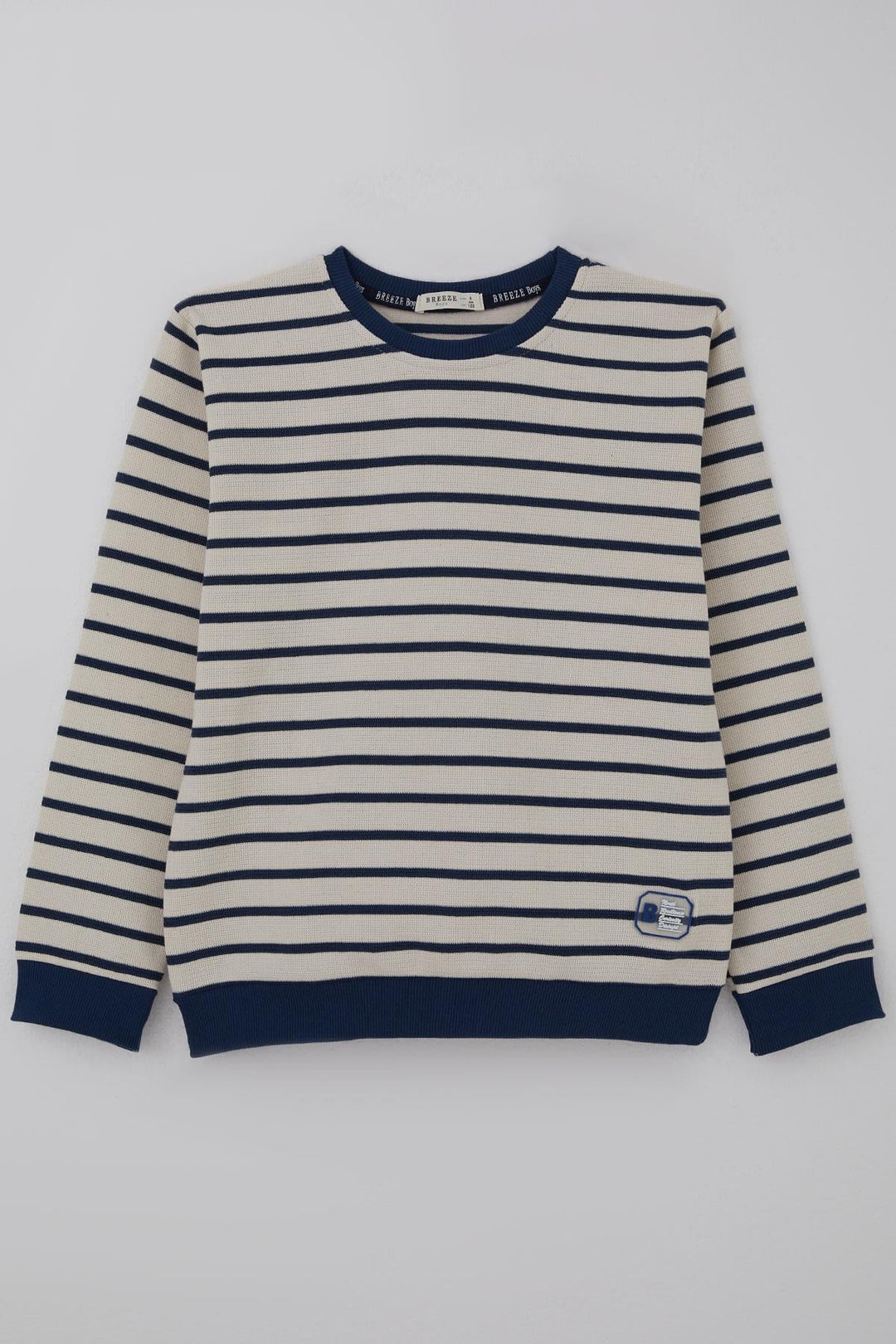 BRE Breeze Erkek Çocuk Sweatshirt Arma Detaylı 40 Yaş, Ekru - Hallandale Beach