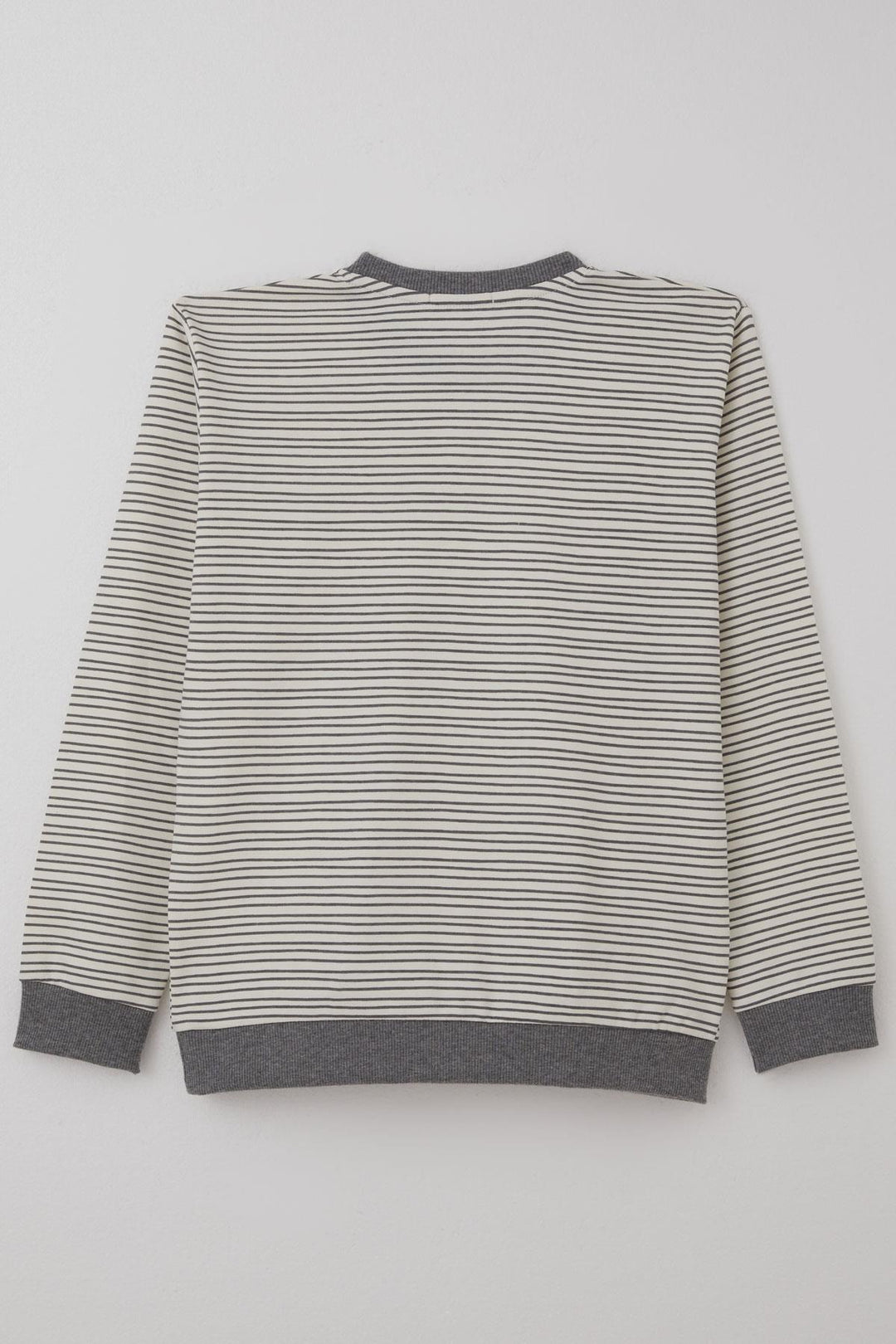 BRE Breeze Boys' Sweatshirt with Arm Detail Striped 4-8 Years, Ecru - Midvale