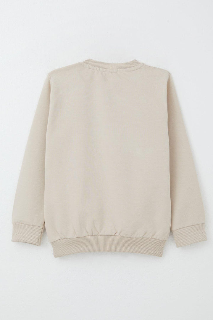 BRE Breeze Boys' Sweatshirt Lightning of the Farm 1.5-5 Years, Beige - North Highlands
