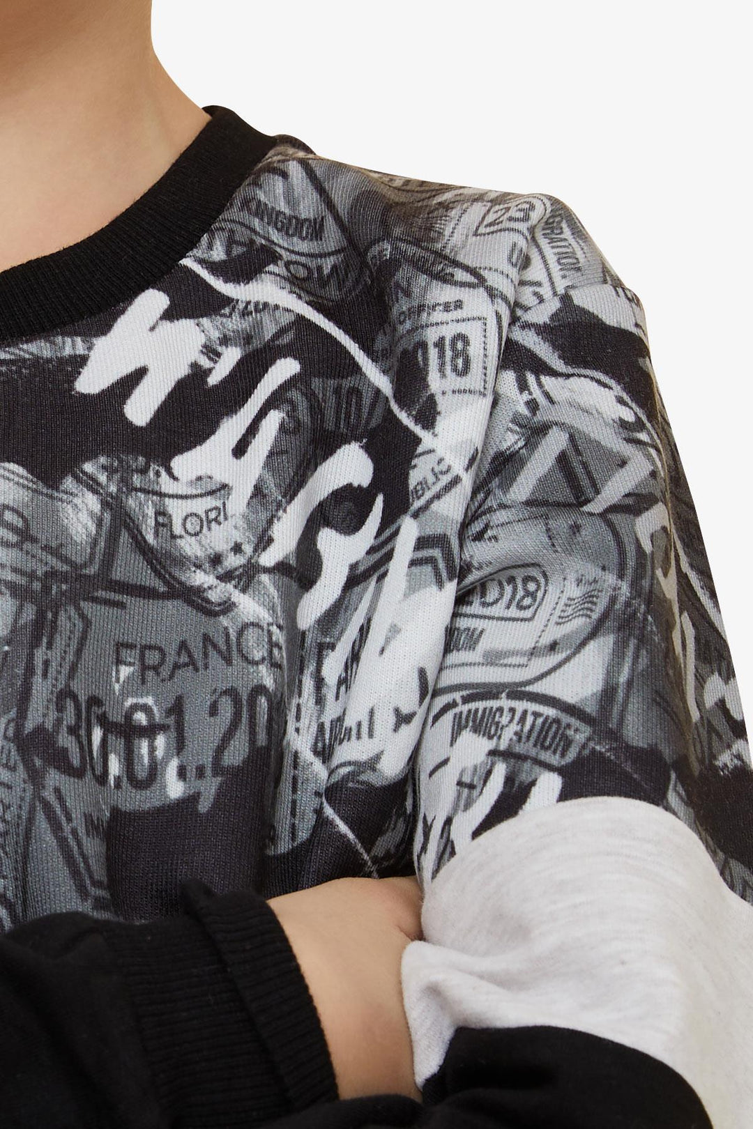 BRE Breeze Boys' Sweatshirt Patterned 62 Years, Black - Datteln