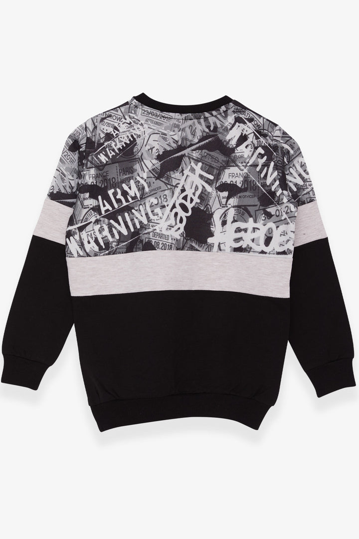 BRE Breeze Boys' Sweatshirt Patterned 62 Years, Black - Datteln