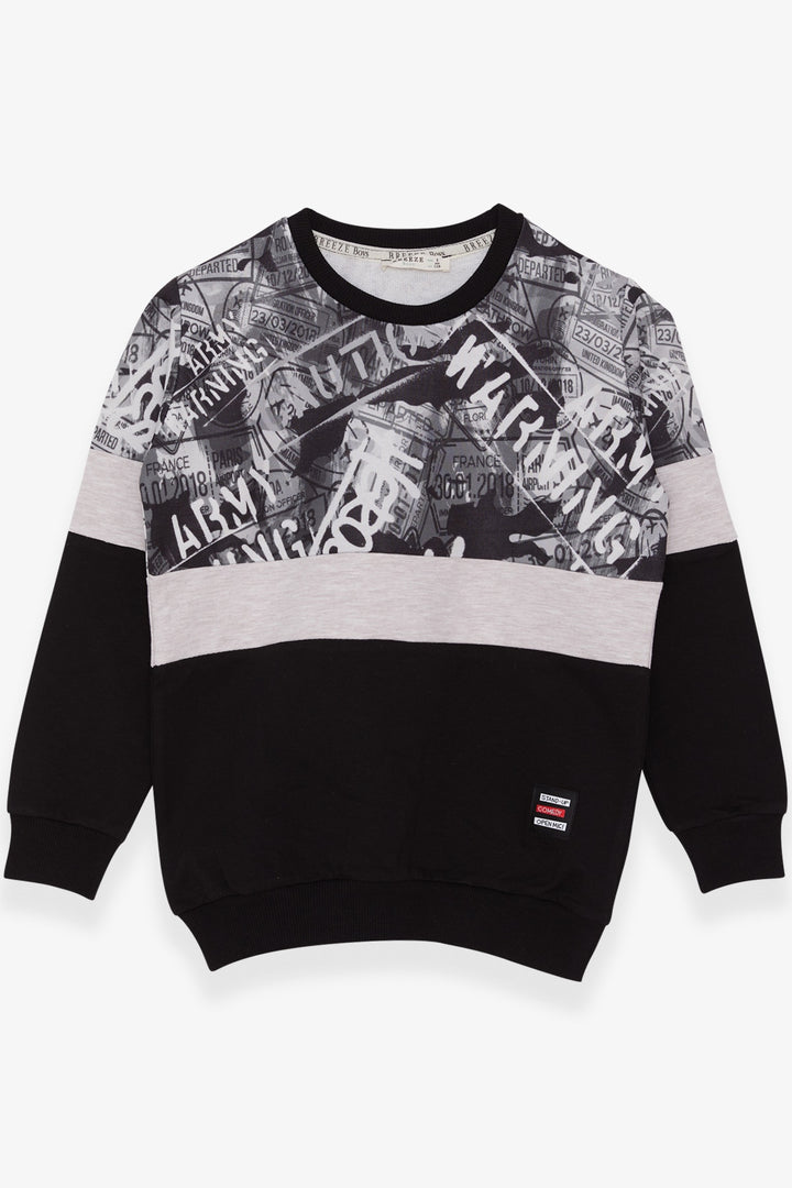 BRE Breeze Boys' Sweatshirt Patterned 62 Years, Black - Datteln