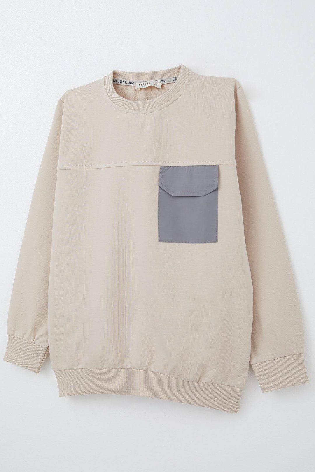 BRE Breeze Boys' Sweatshirt with Hooded Pocket Detail, 62 Years, Beige - Royal Tunbridge Wells