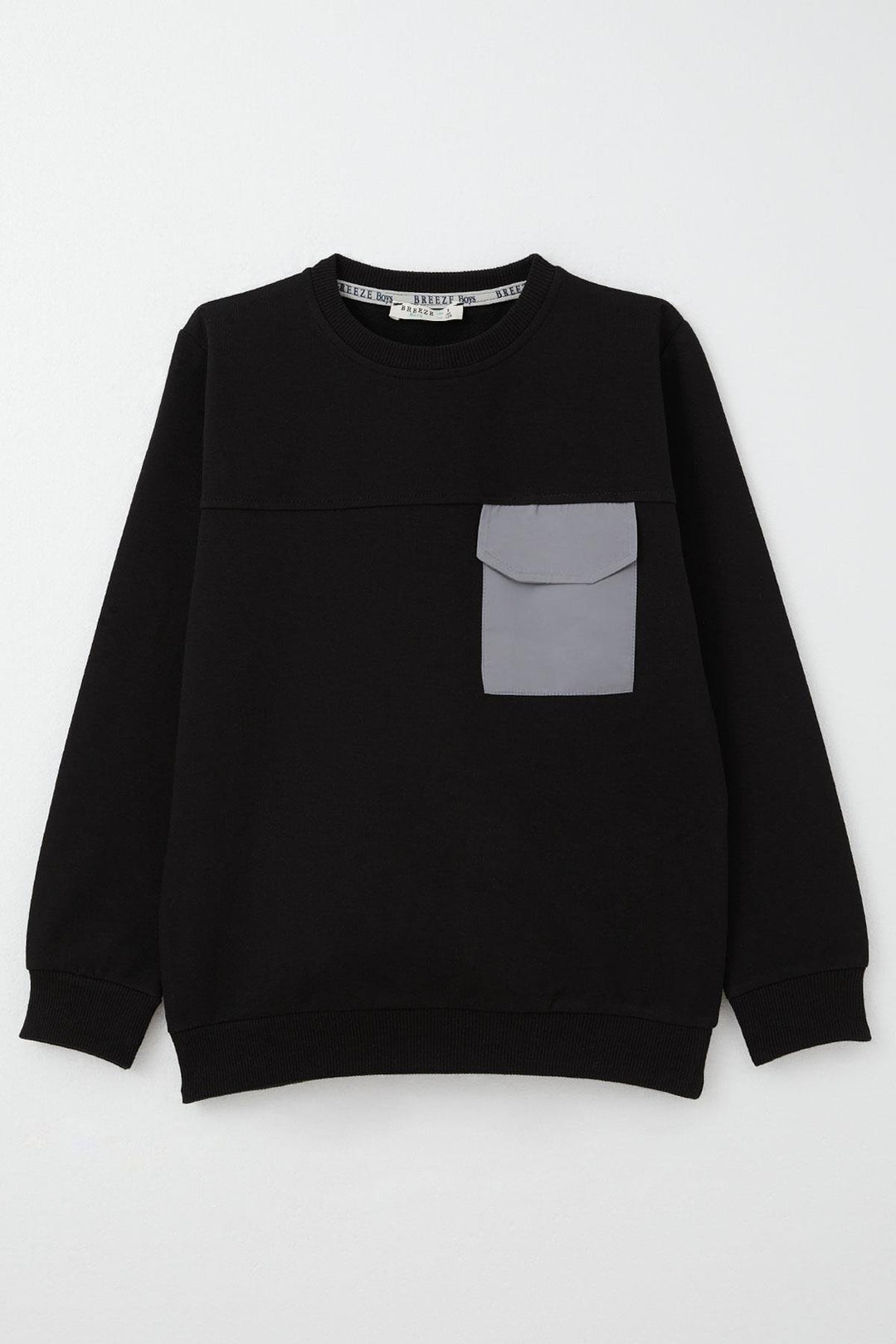 BRE Breeze Boys' Sweatshirt with Hooded Pocket Detail, 62 Years, Black - Basingstoke