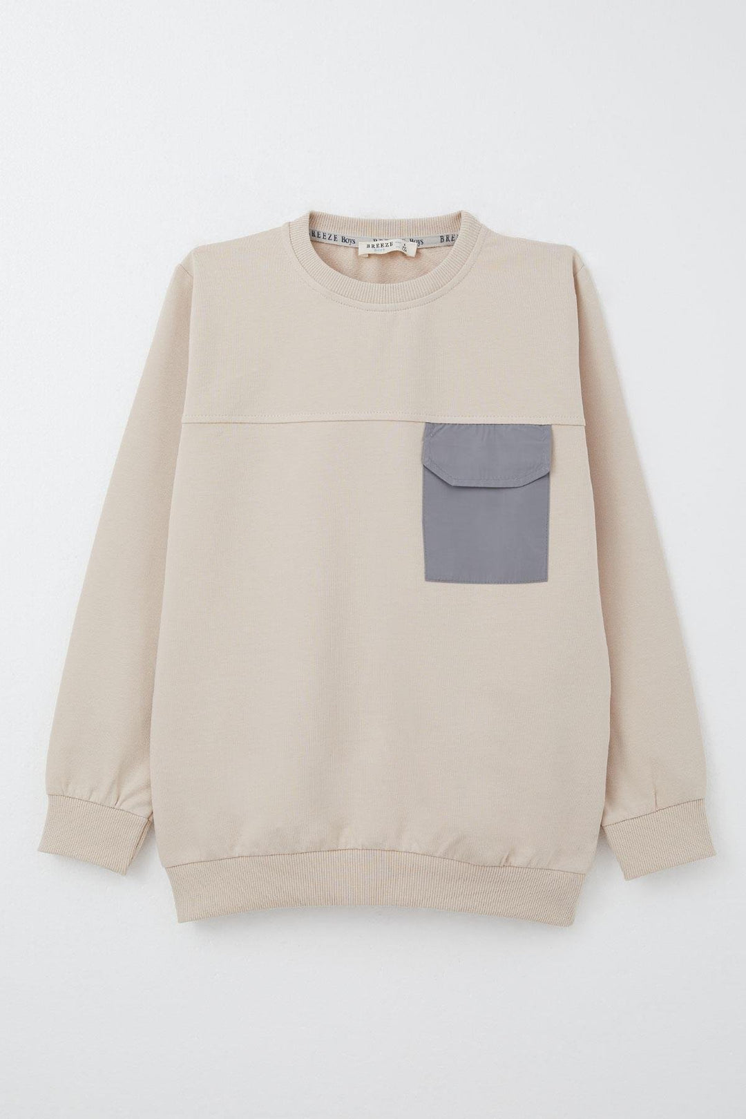 BRE Breeze Boys' Sweatshirt with Hooded Pocket Detail, 62 Years, Beige - Royal Tunbridge Wells