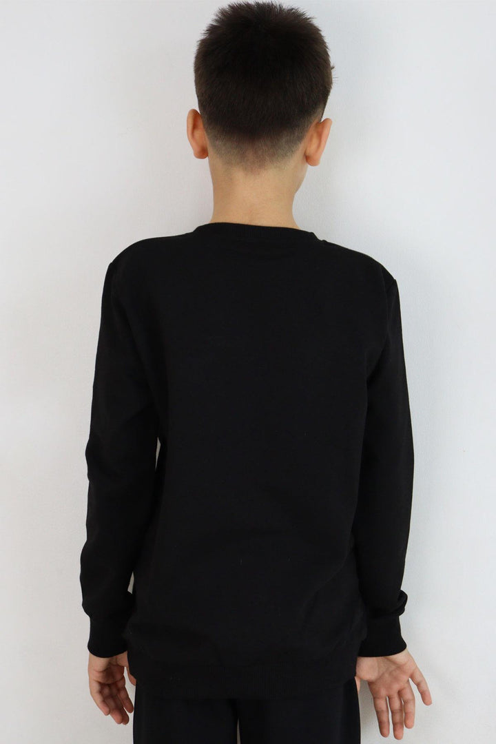 BRE Breeze Boys' Sweatshirt with Hooded Pocket Detail, 62 Years, Black - Basingstoke