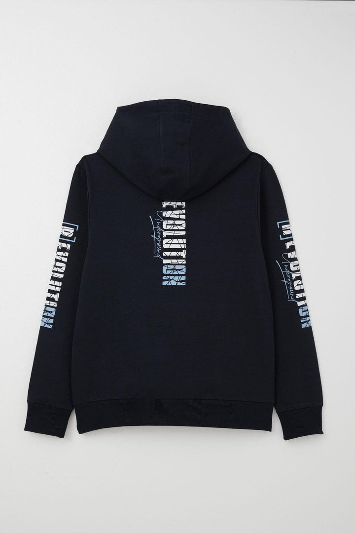 BRE Breeze Boys' Sweatshirt Hoodie with Kangaroo Pocket 96 Years, Navy Blue - Jiquílpan de Juárez