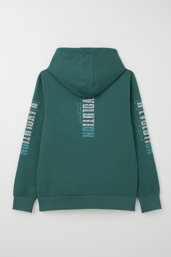 BRE Breeze Boys' Sweatshirt Hoodie with Kangaroo Pocket, 96 Years, Petrol Green. - Alfortville