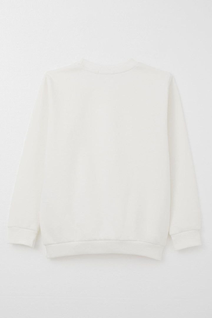 BRE Breeze Boys' Sweatshirt with Logo Print, 84 Years, Beige - Lewiston